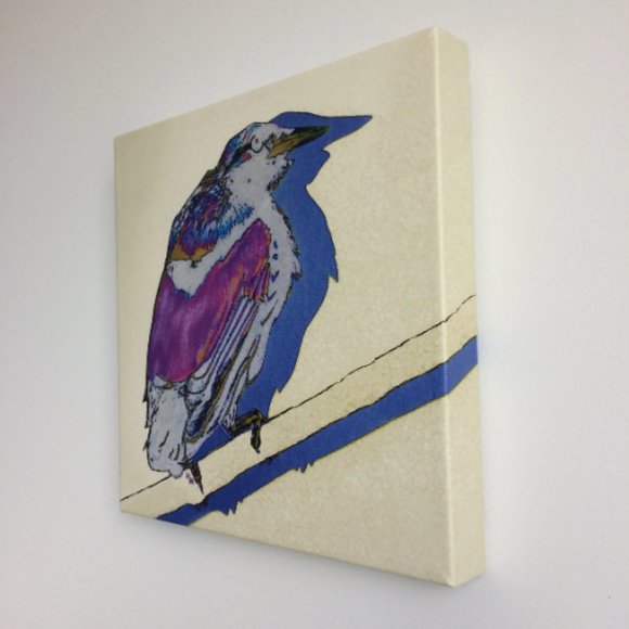 Magnificent Bird - Original Wall Art print on 12 x 12 canvas - Picture 3 of 6